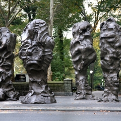 F04, Blind Portraits, Bronze ,H500cm, Freedman Plaza, Central Park, NY, 2014