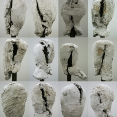 A10，Group Portraits with plastered bandages ，each about 40×25×25cm，1989