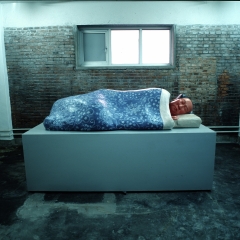 C17, Sleeping Mao, painted fiberglass, 240x120x50cm, 2003