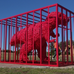 D04, Jurassic Time, Painted bronze and steel, 230×250×460cm, 2003